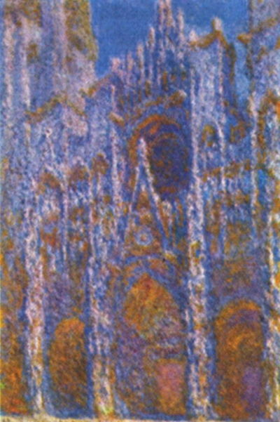 Rouen Cathedral (Morning Sun) Harmony in Blue Claude Monet